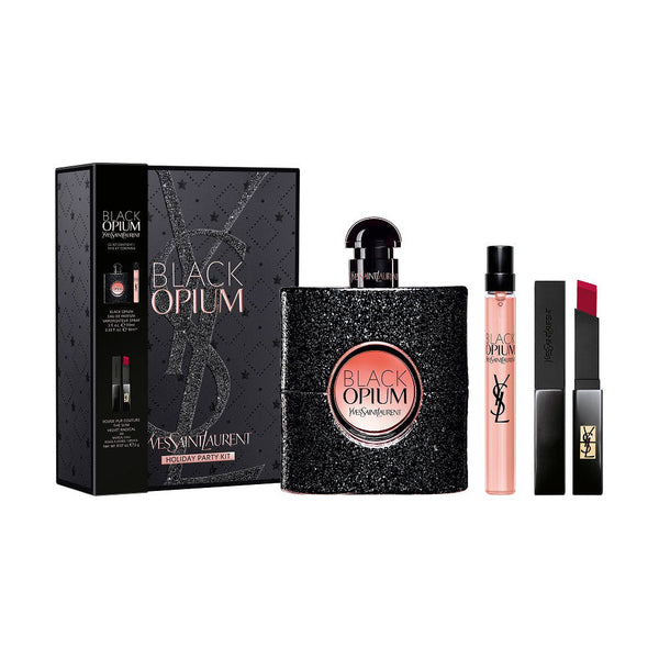 Yves Saint Laurent Black Opium Gift Set 90ml EDP + 10ml EDP Spray + The Slim Velvet Radical 308 Lipstick - LookincredibleYves Saint Laurent3614273888493