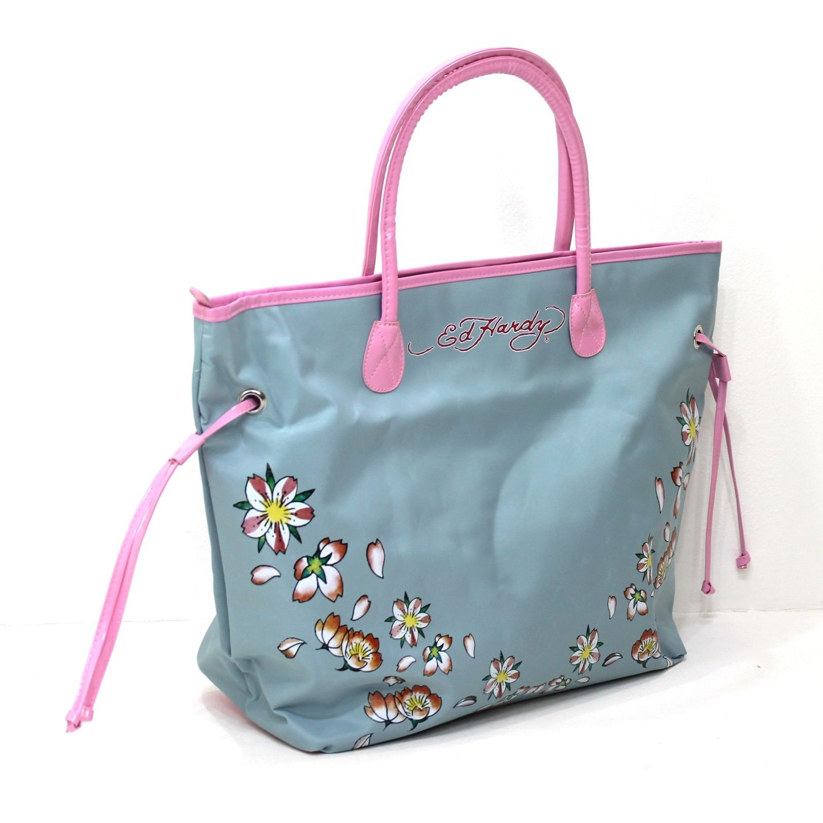 Ed Hardy Women's Pale Blue Shopper/Handbag/ Tote Bag - Feel Gorgeous