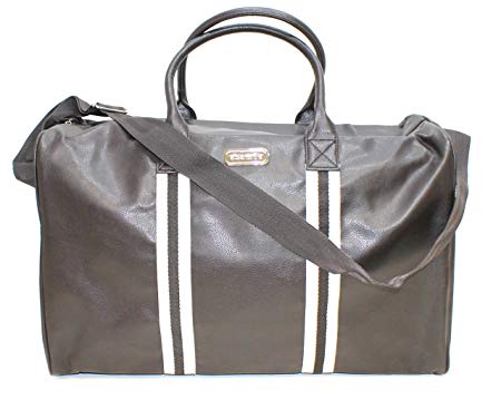 Aramis Faux Leather Brown Holdall/Travel Bag - Feel Gorgeous